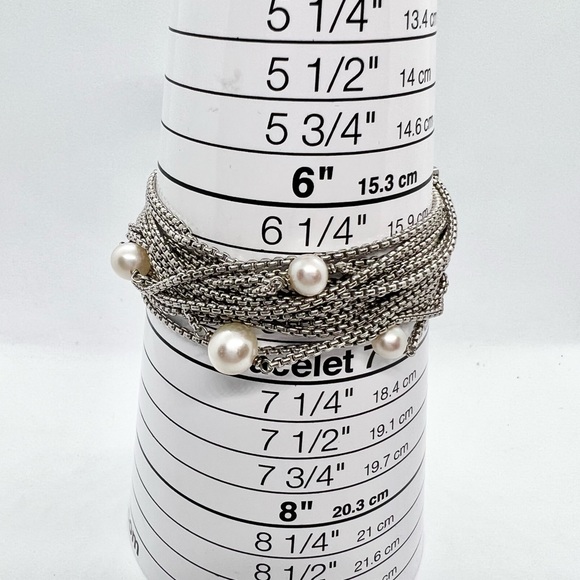David Yurman Sixteen-Row Chain Bracelet with Pearls - Picture 5 of 13